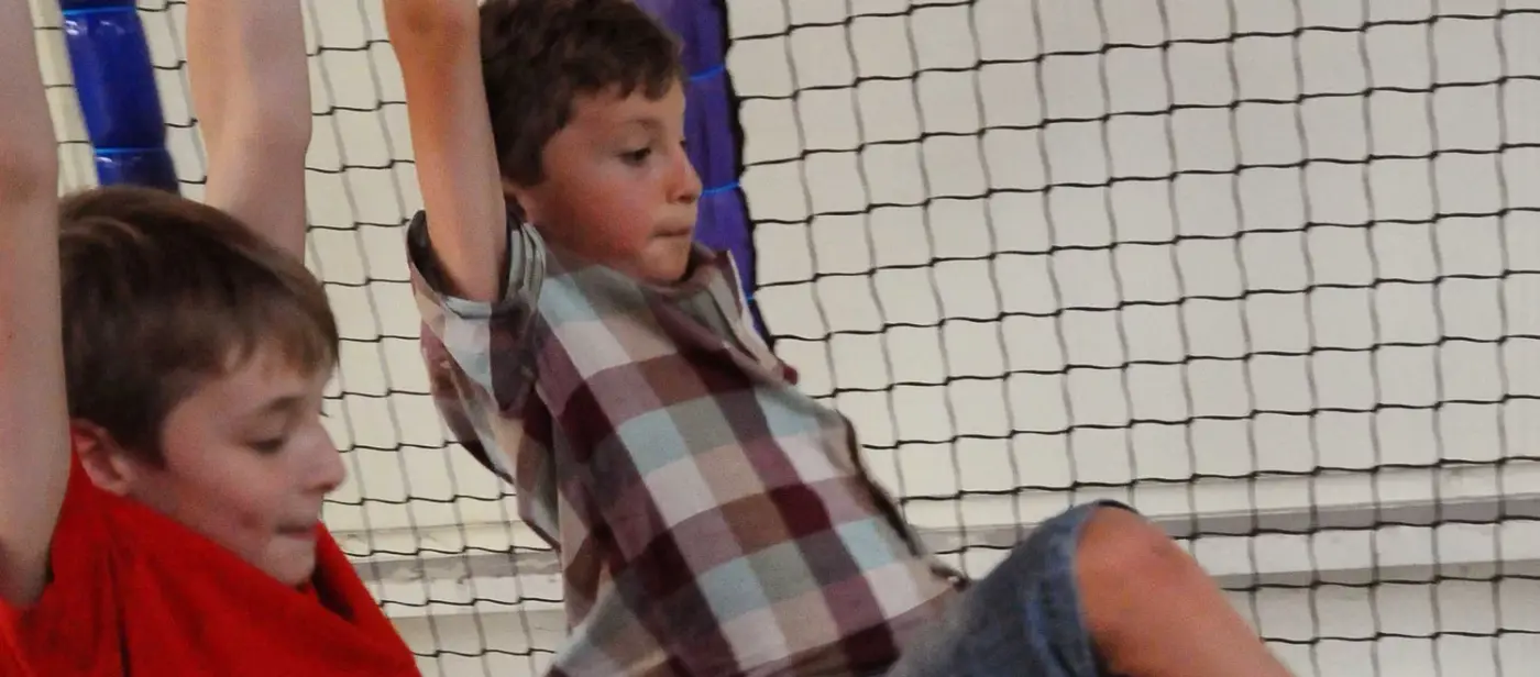 two boys play